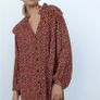 Fab Zara Red Floaty V-neck Dress, Size L New Image 3