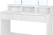 Dressing Table with Folding Mirror and 2 Drawers