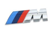 90mm Large Bmw ///m-sport M Sport Power Emblem Logo Badge M-tech Chrome Front Rear Side Universal