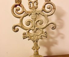 Vintage Cast Iron Candelabra Ornate Florentine Shabby Chic Candle Holder