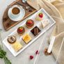 Acrylic Rectangular Cake Tray Multifunctional Rectangle Cake Stand with Clear Cover Lid - Serving Tray - Dessert Holder for Party Home Kitchen - Afternoon Tea Stands (2PCs) Image 3