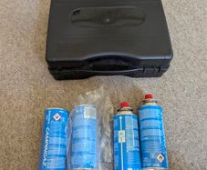 Portable Gas Stove and Campingaz CP250 (A4) Gas cartridge 4 Pack