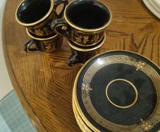 Vintage Inias Handmade Greek Coffee Set