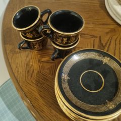 Vintage Inias Handmade Greek Coffee Set