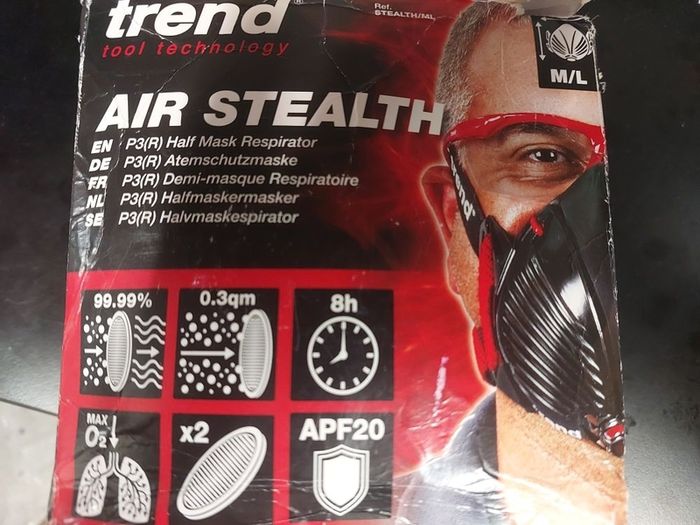 Trend Air Stealth P3 Respirator Mask M/L New