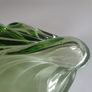 Bagley Green Glass Leaf Shape Serving Plate Image 5