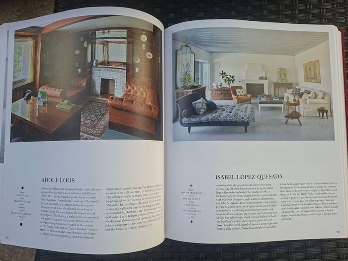 Large (447 pages) Hardcover Book Interiors: The Greatest Rooms of the Century (Merlot Red Velvet cover edition)