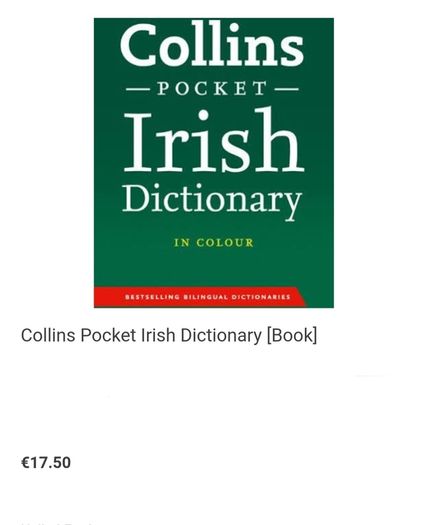 Collins pocket ; Irish Dictionary (u.p.s.) 5 (1513)