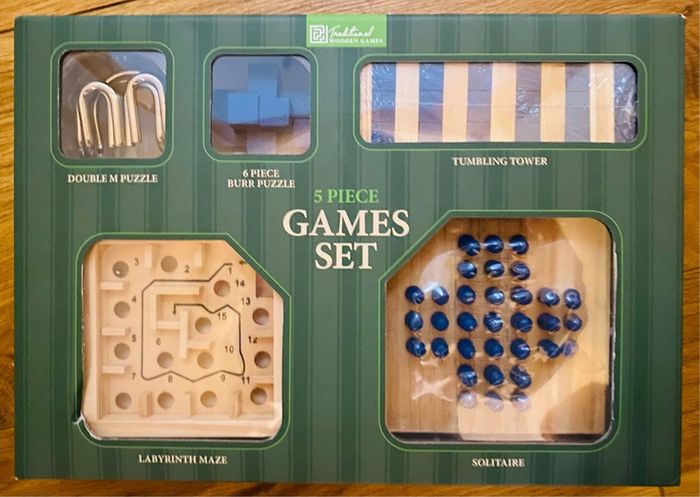 Traditional Wooden Games 5 Piece Set