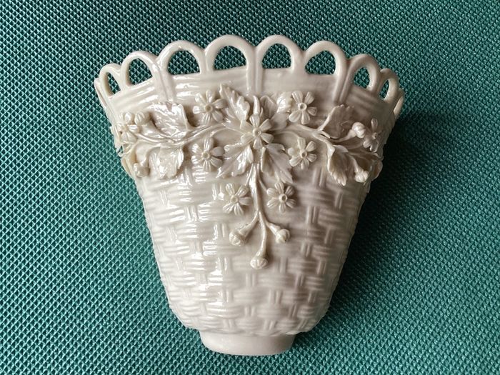 Antique Belleek Wall Mounted Vase