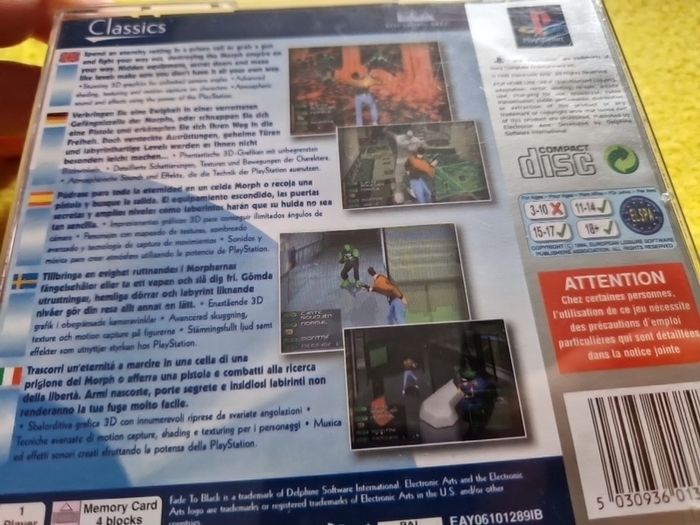 Fade to Black PlayStation1 Ps1 PlayStation2 Ps2 Games Original