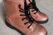 Gold glitter boots size 1