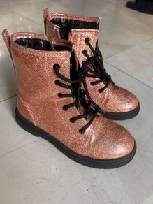 Gold glitter boots size 1