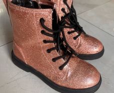 Gold glitter boots size 1