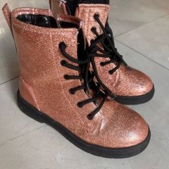Gold glitter boots size 1