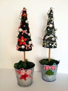Designer Christmas Tree in Zinc Pot