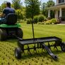 40 Inch Tow Behind Plug Lawn Aerator for Ride On Mowers 100lb Capacity Universal Hitch Image 3
