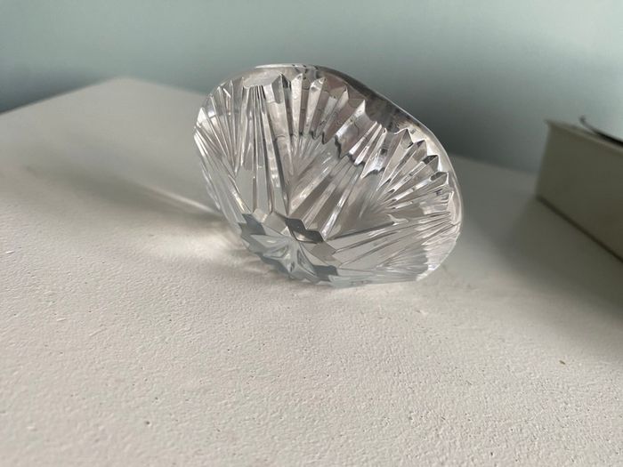 Vintage crystal glass Desk clock