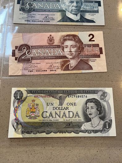 Canada Banknotes lot of 4