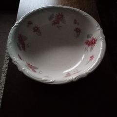 Antique          Large white with pattern wash bowl