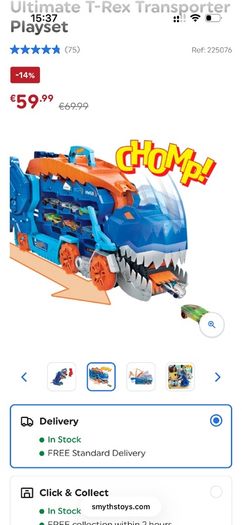 Hot Wheels City T-Rex Transporter