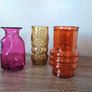 Set of x4 Coloured Glassware/ Vases Image 9