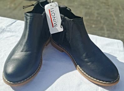 New Tags Fab Black Chelsea Zip Ankle Boots Girl/Boy