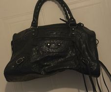 black motorcycle bag