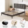 Double Bed Frame  Bed 135 x 190 cm  30cm Height  Upholstered platform bed Image 8