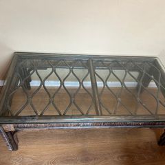 Glass top coffee table