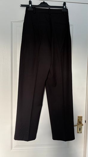 H&M Black Tailored Twill Trousers size uk 4/6 (32)