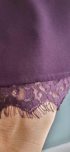 SAVIDA burgundy lace detail cami Sz 12 UK - Bnwt Rrp 30