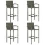 5 Piece Garden Bar Set Poly Rattan Grey Image 5