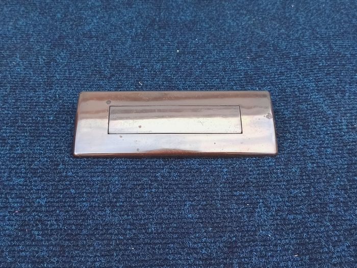 Door letter plate  dark copper finish