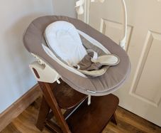 Hauck Alpha+ Wooden Highchair Bundle - Newborn to Toddler (Walnut)
