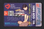1999 Ireland 10 unit The Irish Heart Foundation and BUPA Ireland to promote the use of basic and simple lifesaving CPR skills (Schlumberger SC7) Call Card Used