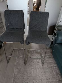 Stainless steel bar stool (covers not included)