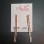 NEW RRP30Eur Gold color earrings long drops with sparkling stones by Absolute Jewellery Design RRP 3o euro NEW & BOXED Image 2
