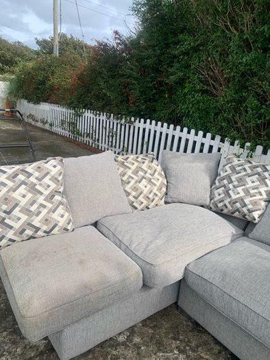 Corner Sofa with pouffe & swivel chair