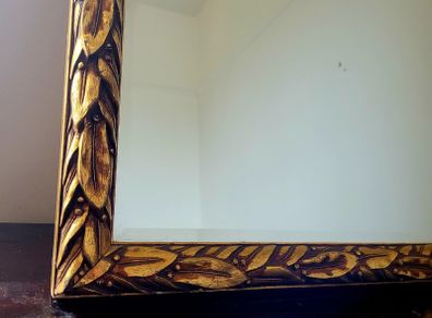Antique carved giltwood dressing room mirror