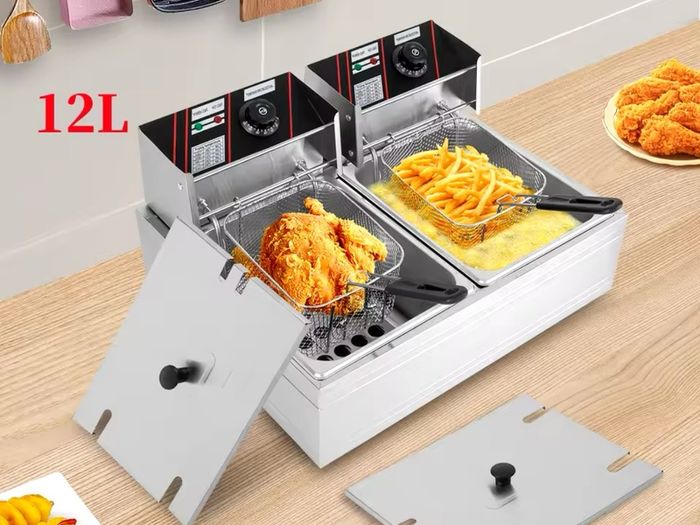 HALF PRICE RRP 260 euro 5kw 12L 220v Commercial Electric Deep Fryers 12L for Fast Food Restaurant Fried Chicken Stands Frying Chips French Fries Pork Chops