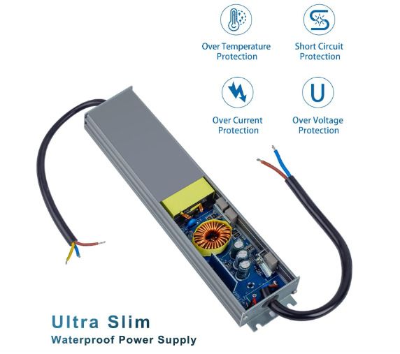 240V to 24V Waterproof Power Supply, IP67, 60W