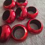 Christmas Napkin Ring/Eight Acrylic Cylinder Napkin Rings (Red) Image 9