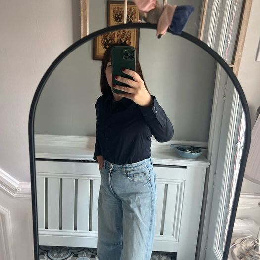 COS navy ladies blouse. Size 8