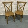 Pair of vintage X back design bentwood chairs. Image 2