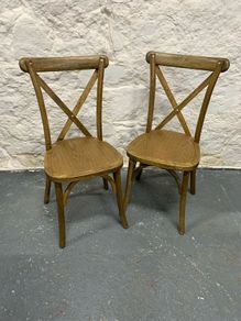 Pair of vintage X back design bentwood chairs.