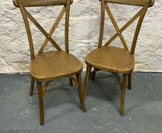 Pair of vintage X back design bentwood chairs.