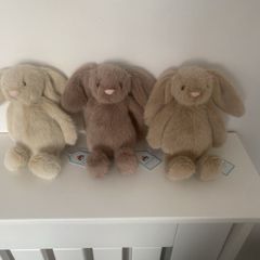 New JELLYCAT Set of 3 Flufflet Bunnys