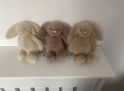 New JELLYCAT Set of 3 Flufflet Bunnys