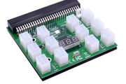 Breakout Board 17 / 12 Port 6Pin Connector LED Display 12V Power Module for HP 1200W 750W PSU for GPU Graphics Card
